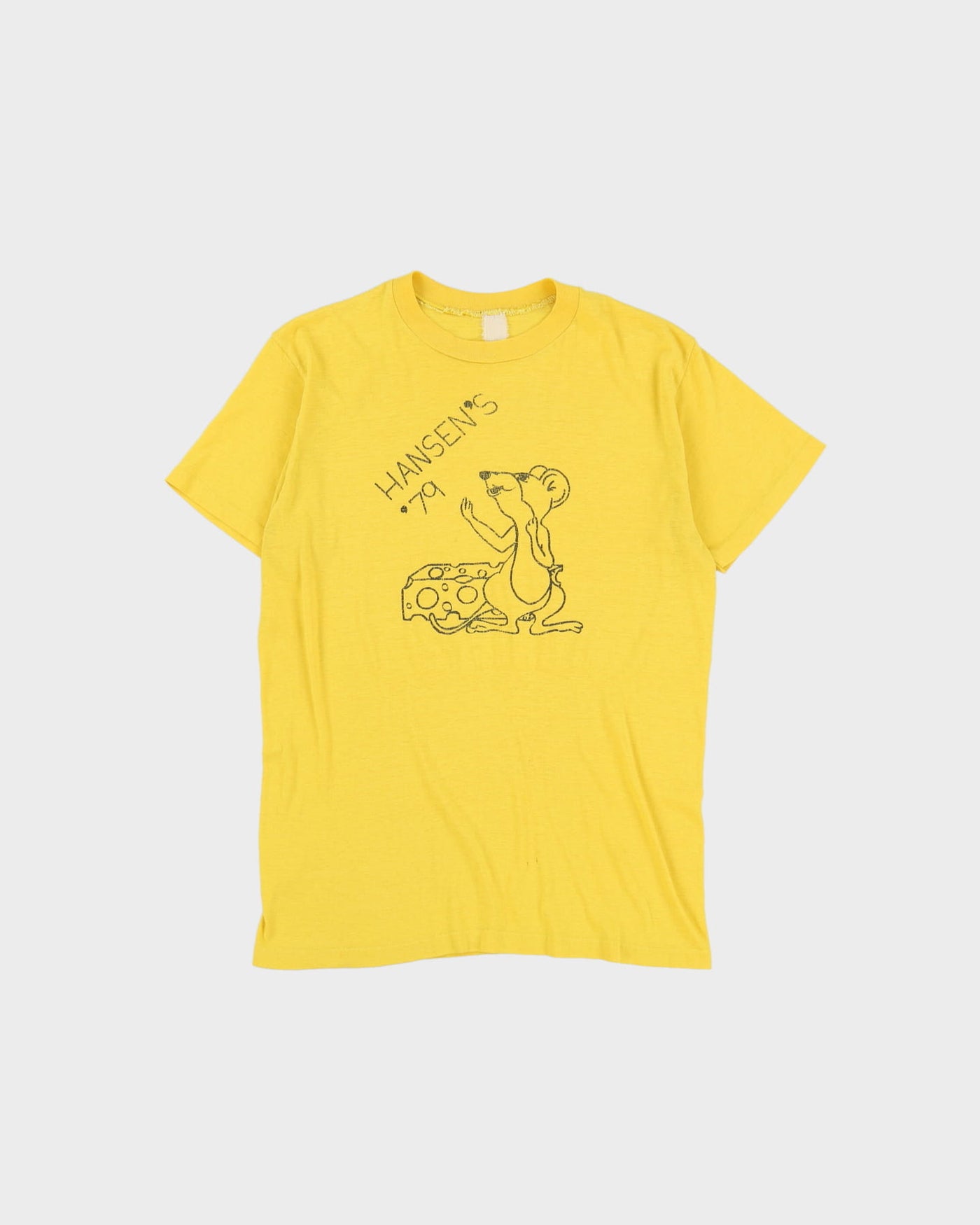 70s Mouse With Cheese Single Stitch Tie-Dye T-Shirt - M