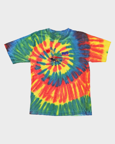 90s No Problem Embroidered Jamaica Tie-Dye T-Shirt - M