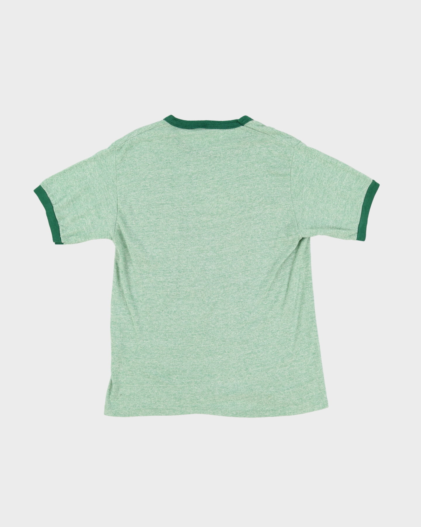 90s Adidas Green Ringer T-Shirt - M
