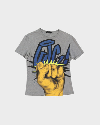 Versace Jeans Couture Comic Style Fist Grey T-Shirt - S