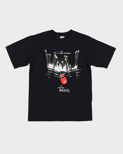 2005-07 The Rolling Stones A Bigger Bang Tour Black Graphic Band T Shirt - M