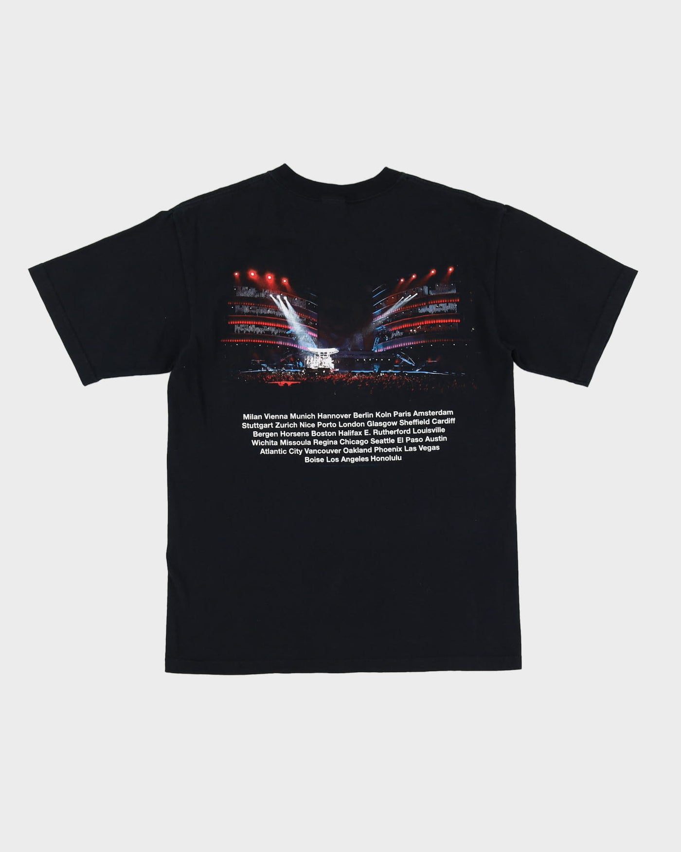 2005-07 The Rolling Stones A Bigger Bang Tour Black Graphic Band T Shirt - M