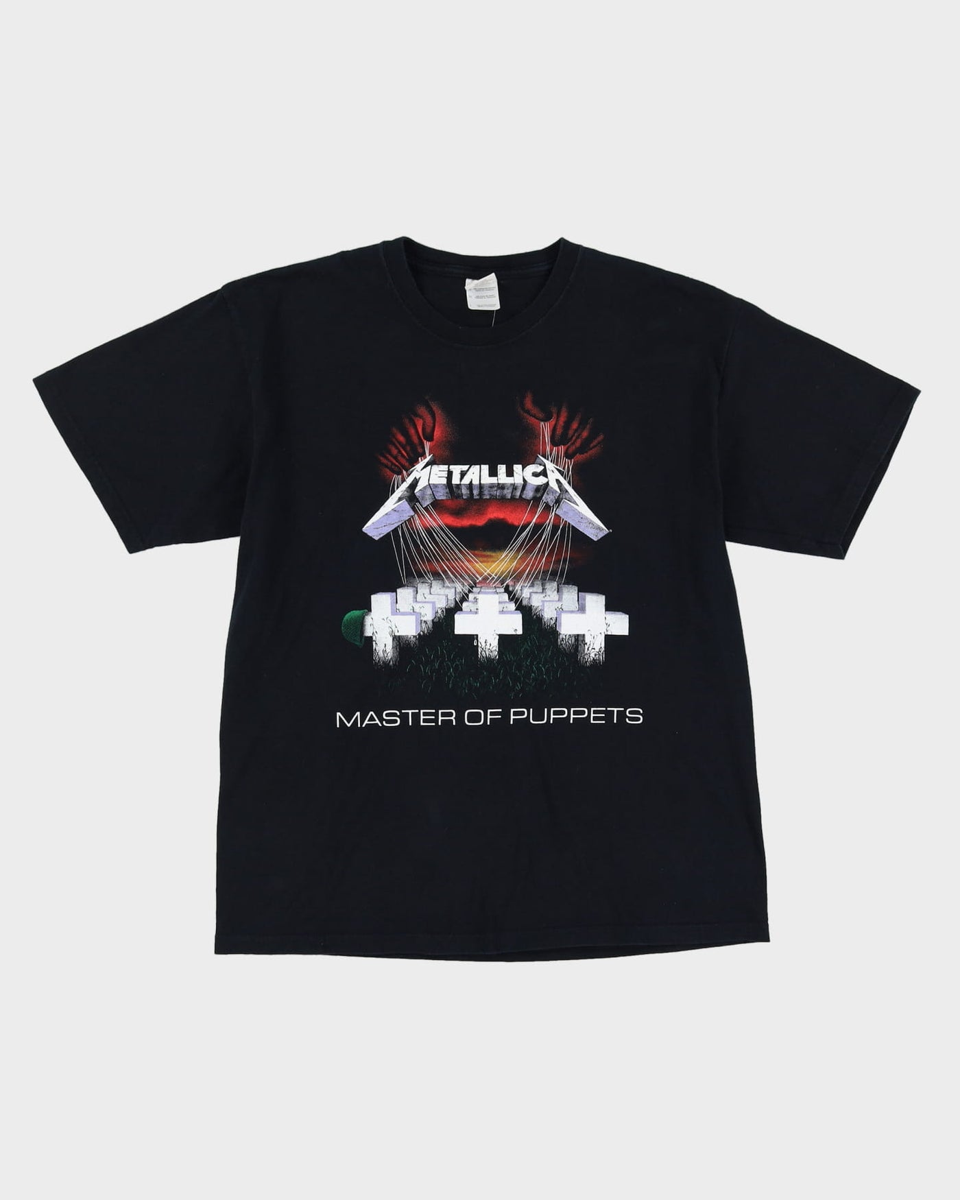 Metallica Master Of Puppets Album Track List Black Graphic Band T Shirt - L