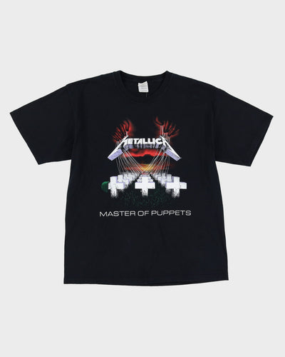 Metallica Master Of Puppets Album Track List Black Graphic Band T Shirt - L
