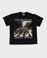 90s The Beatles Abbey Road Single Stitch Black Graphic Band T Shirt - L