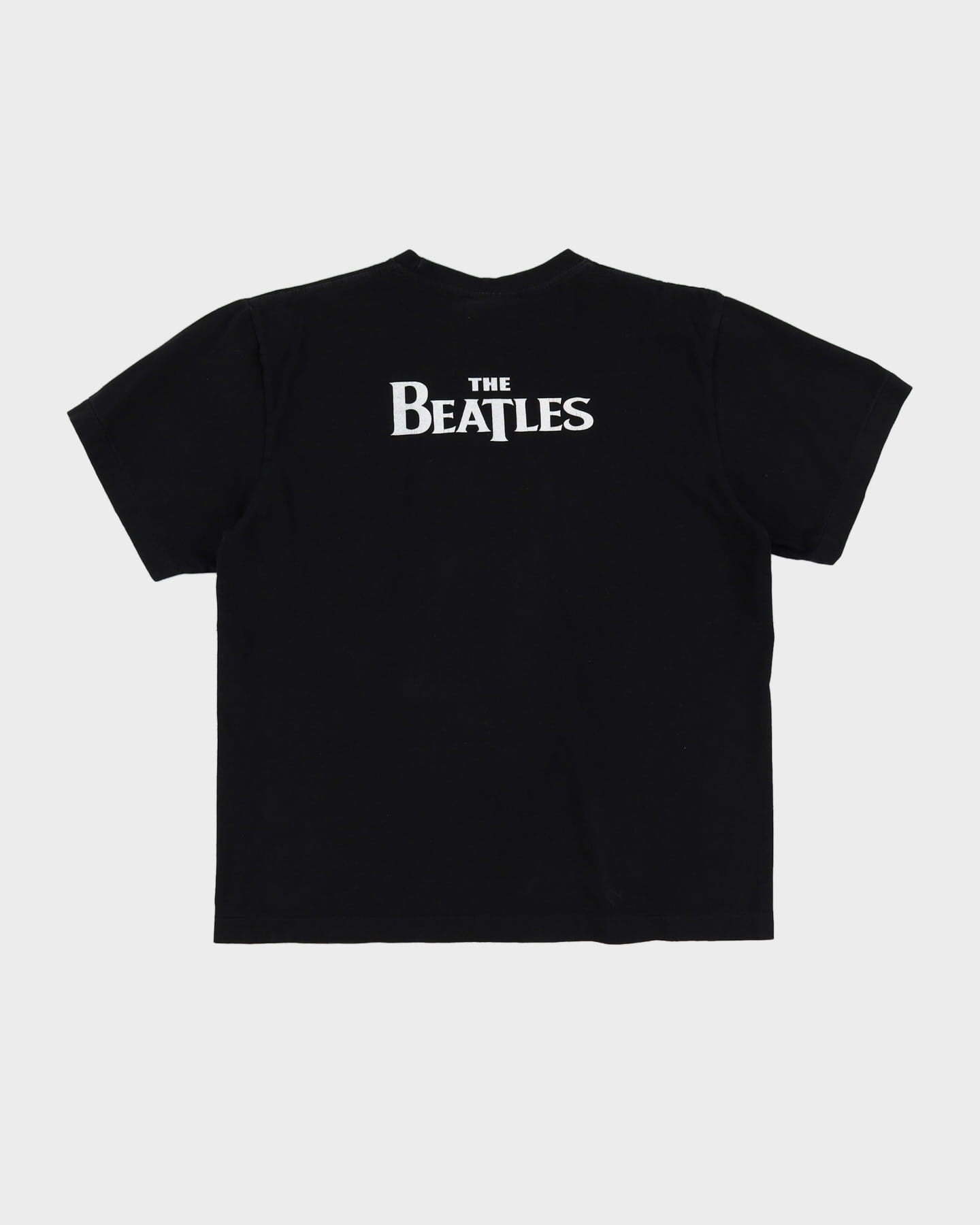 90s The Beatles Abbey Road Single Stitch Black Graphic Band T Shirt - L