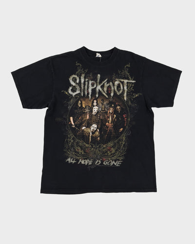 2009 Slipknot All Hope Is Good Tour Black Graphic Band T Shirt - L