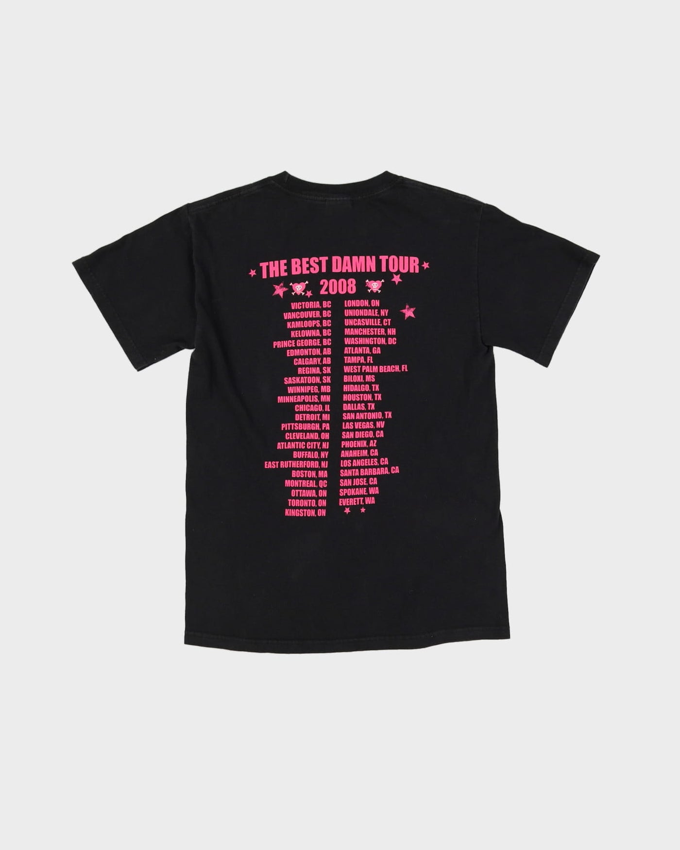 Avril Lavigne The Best Damn Tour Black Graphic Band T Shirt - S