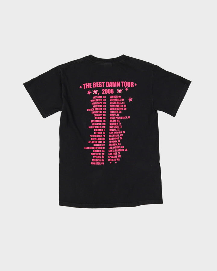 Avril Lavigne The Best Damn Tour Black Graphic Band T Shirt - S