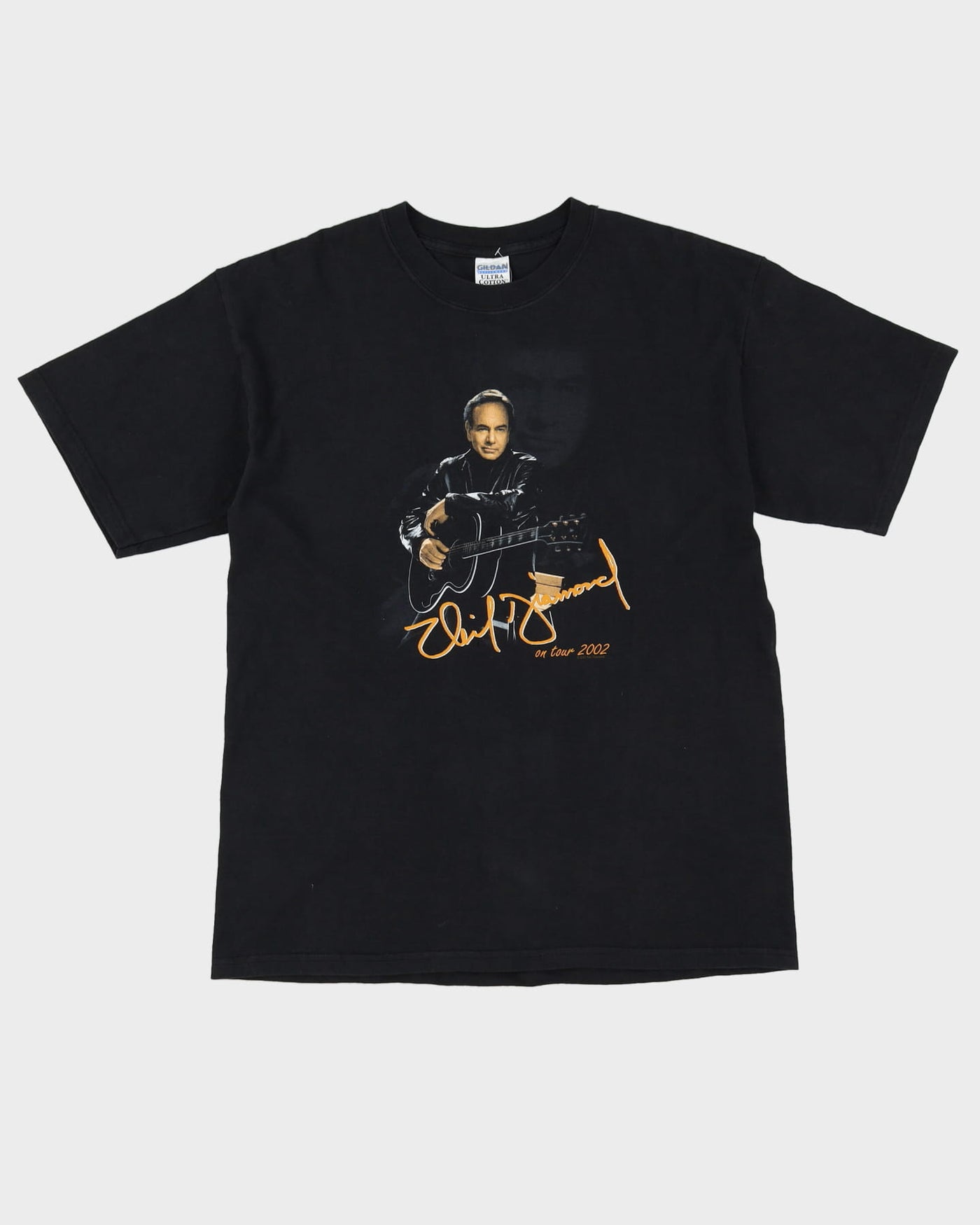 2002 Neil Diamond Tour Black Graphic Band T Shirt - L