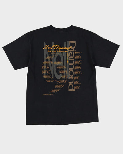 2002 Neil Diamond Tour Black Graphic Band T Shirt - L