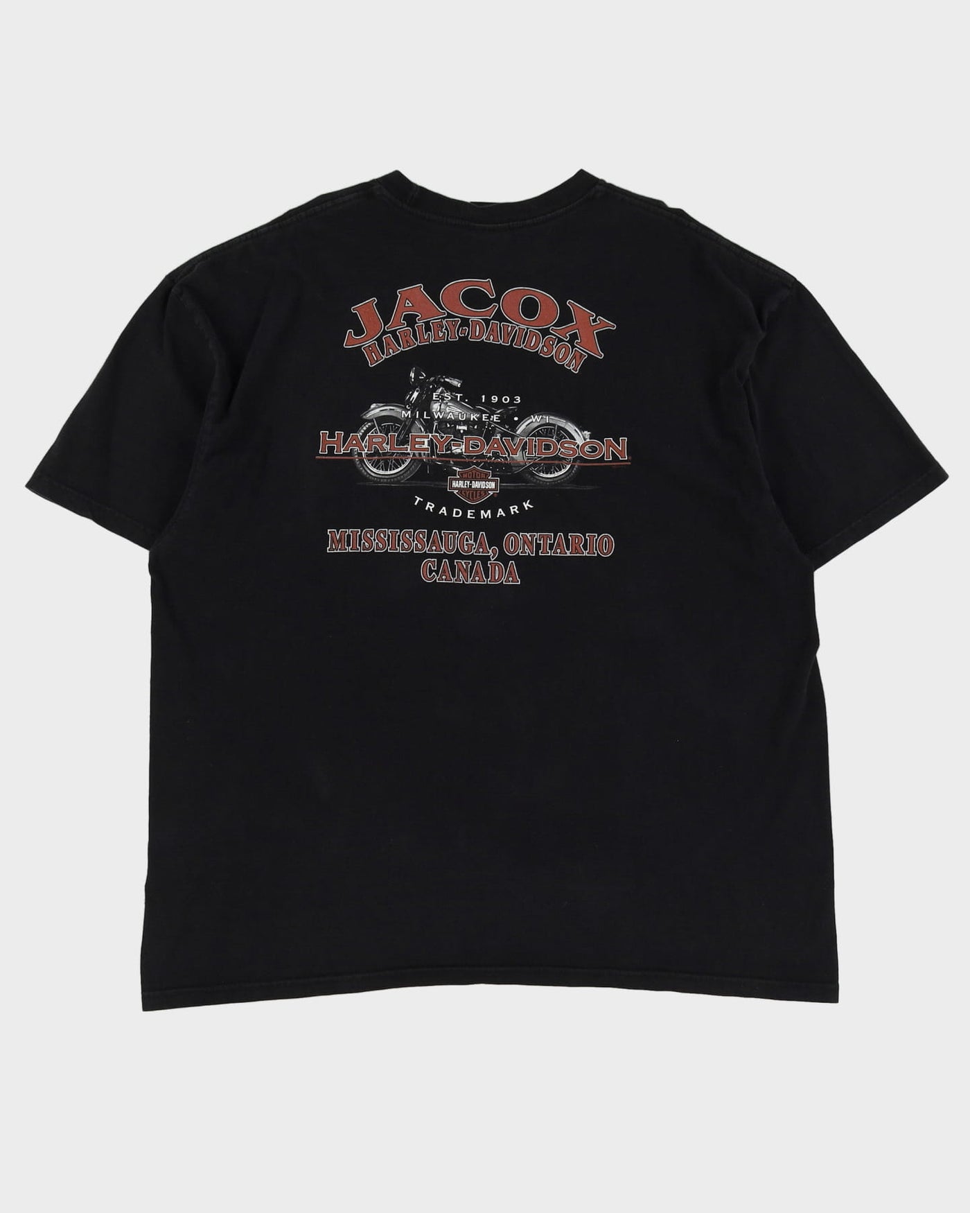 Harley Davidson Mississauga Canada Black Graphic T Shirt - XXL