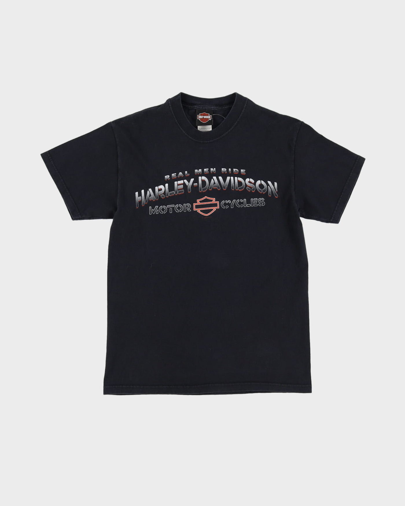 Harley Davidson Real Men Ride Texas Black Graphic T Shirt - M