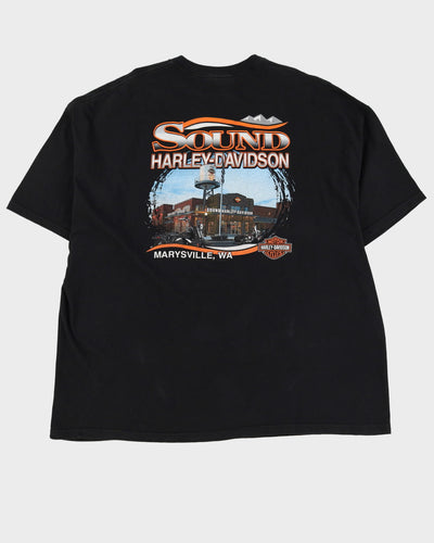 Harley Davidson The Baddest Of The Bay Black Graphic T Shirt - 4XL