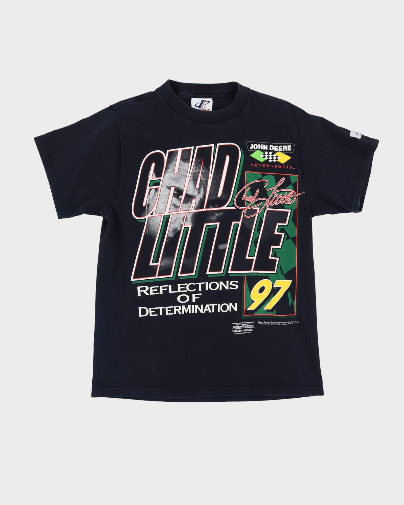 1998 Nascar Chad Little Big Print Black Graphic T Shirt - L