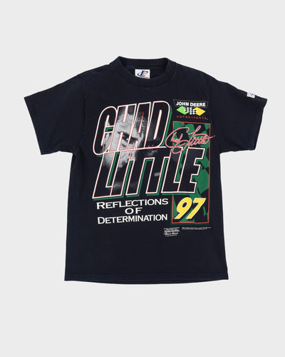 1998 Nascar Chad Little Big Print Black Graphic T Shirt - L