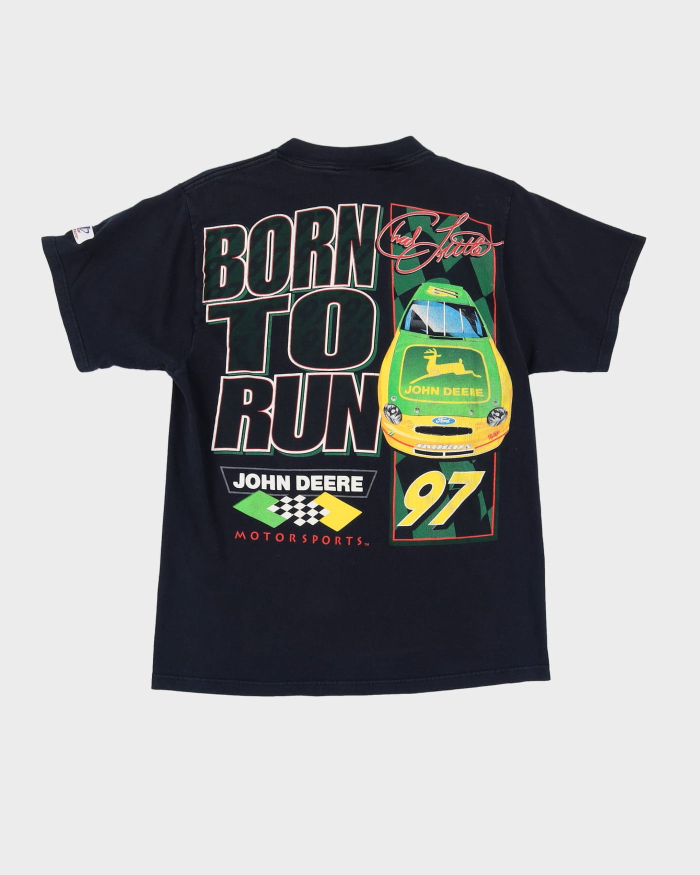 1998 Nascar Chad Little Big Print Black Graphic T Shirt - L