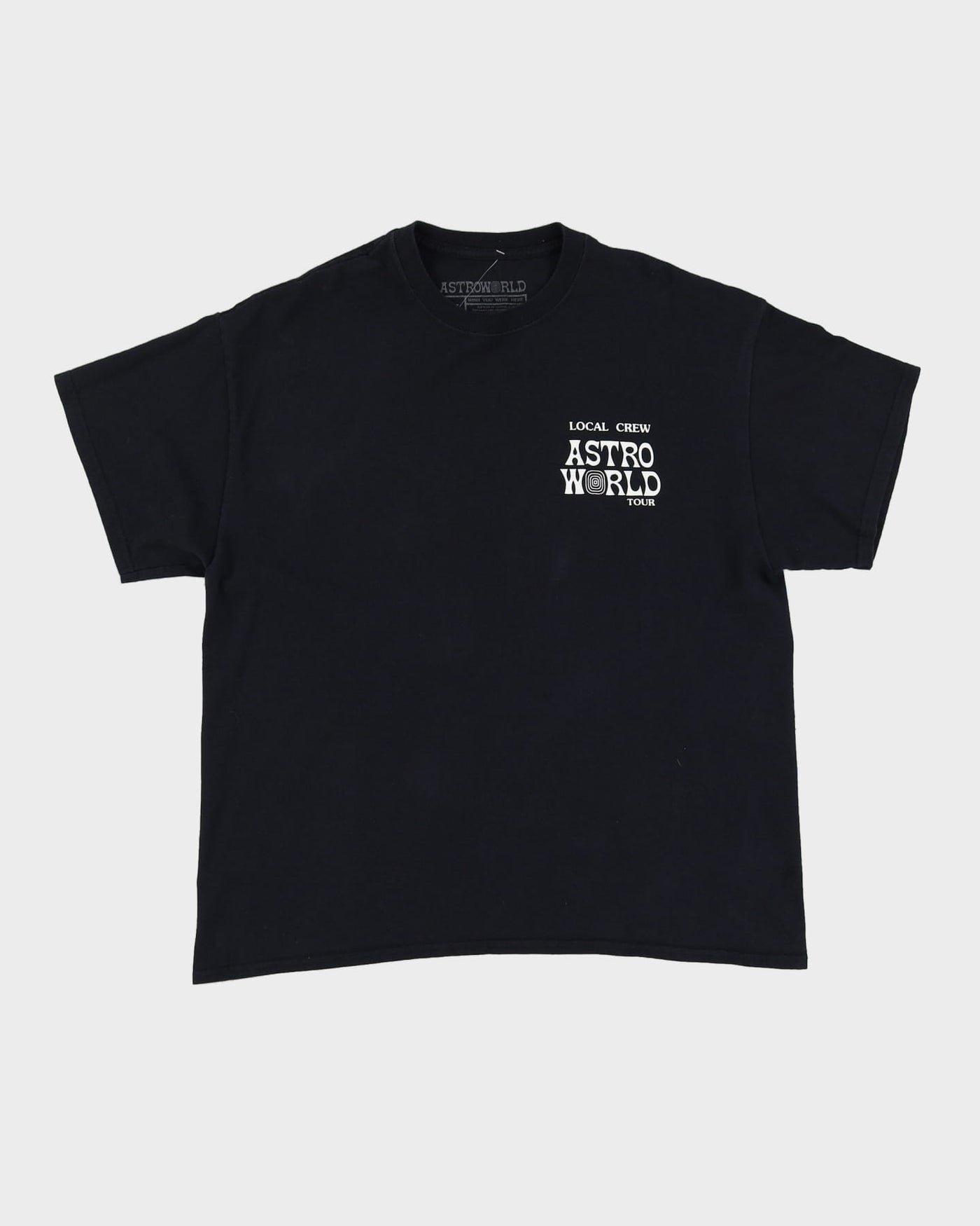 Astroworld Travis Scott Local Crew Black Graphic T Shirt - XL