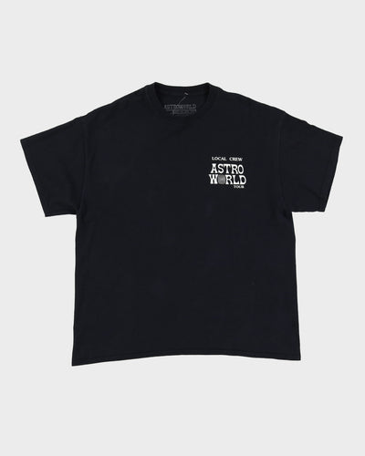 Astroworld Travis Scott Local Crew Black Graphic T Shirt - XL