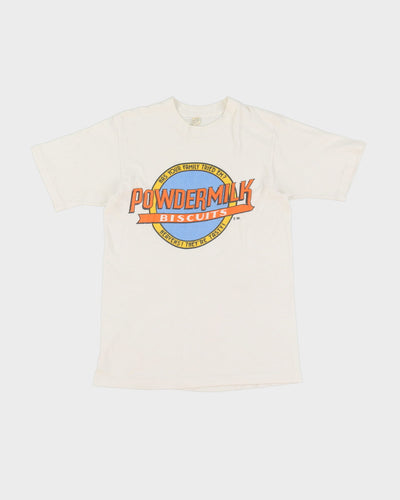 80s Powdermilk Biscuits White Screen Stars T Shirt - S