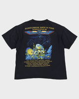 Iron Maiden 2008 Somewhere Back In Time Tour Black Graphic Band T-Shirt - XL