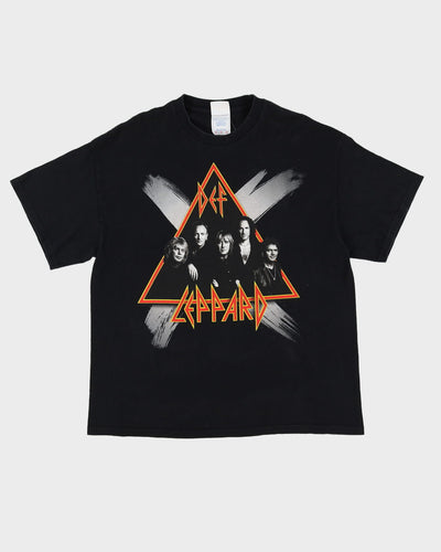 Def Leppard 2003 Tour Black Graphic Band T-Shirt - XL