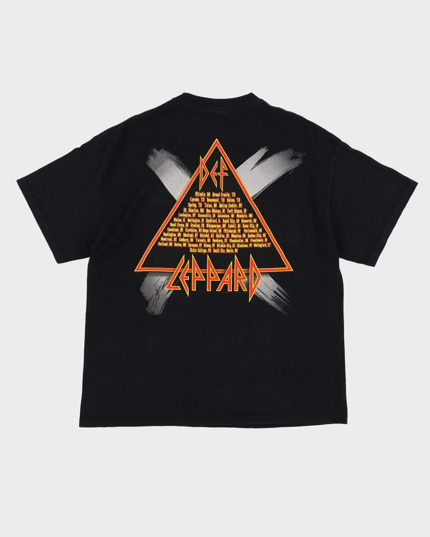 Def Leppard 2003 Tour Black Graphic Band T-Shirt - XL