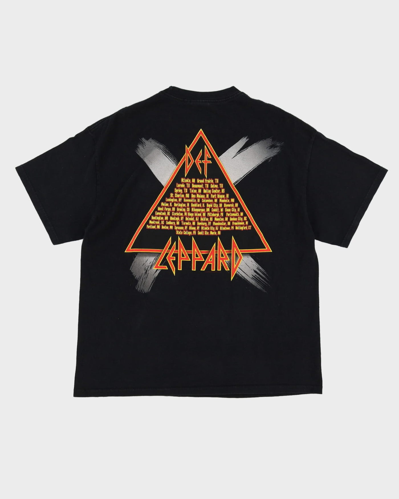 Def Leppard 2003 Tour Black Graphic Band T-Shirt - XL