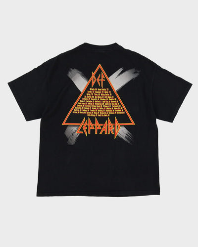 Def Leppard 2003 Tour Black Graphic Band T-Shirt - XL