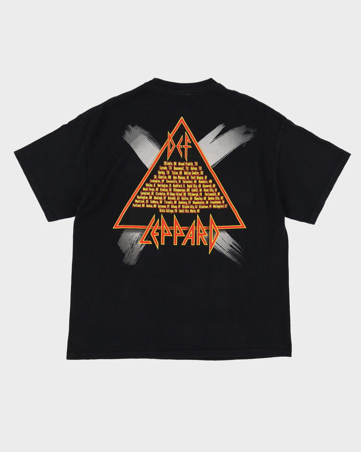 Def Leppard 2003 Tour Black Graphic Band T-Shirt - XL