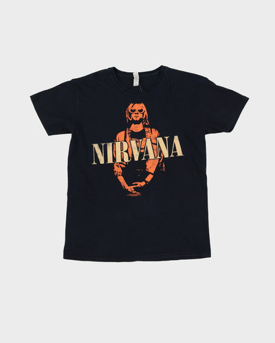 2009 Nirvana Kurt Cobain Black Band T-Shirt - M