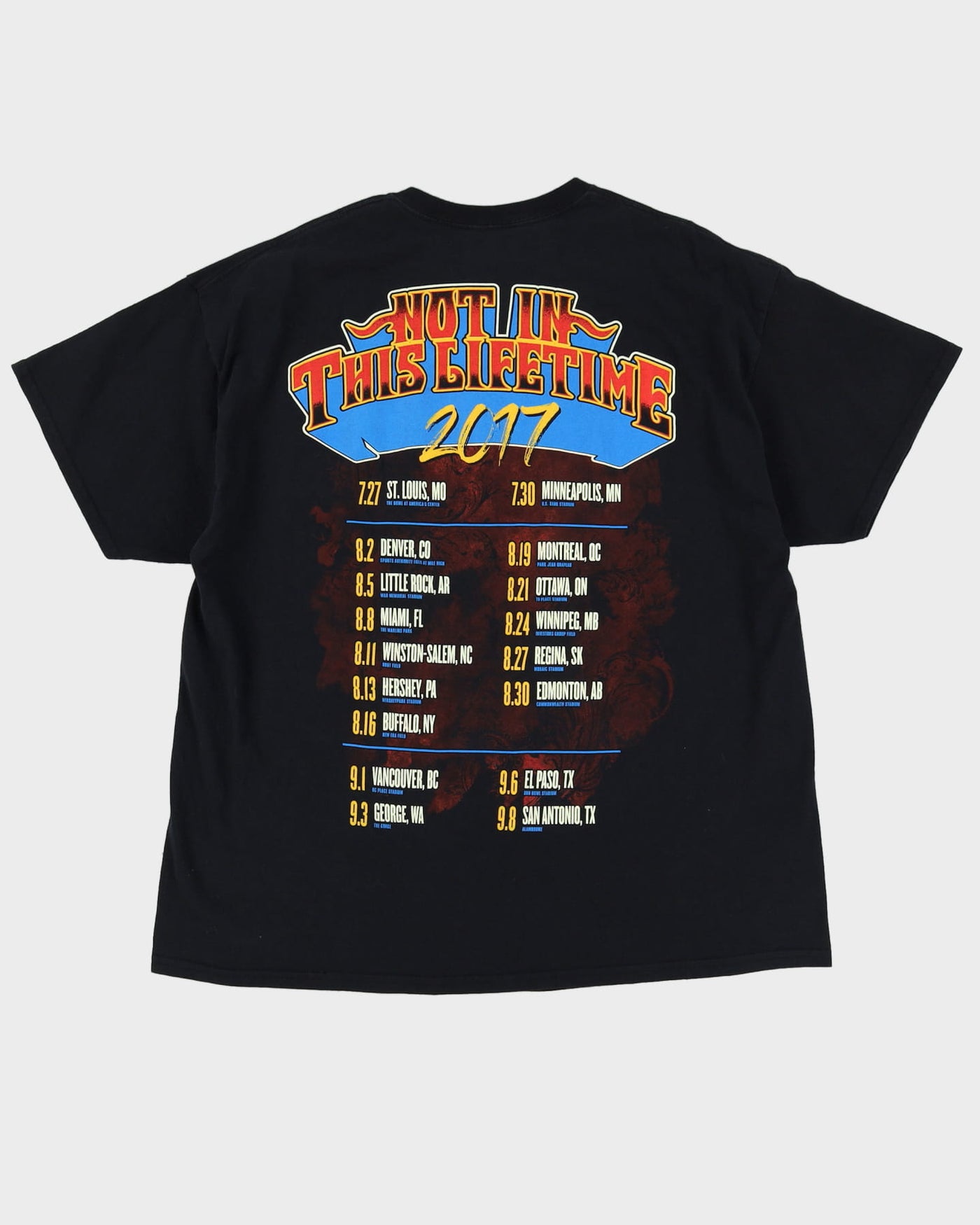 2017 Guns'N'Roses Tour Black Band T-Shirt - XXL