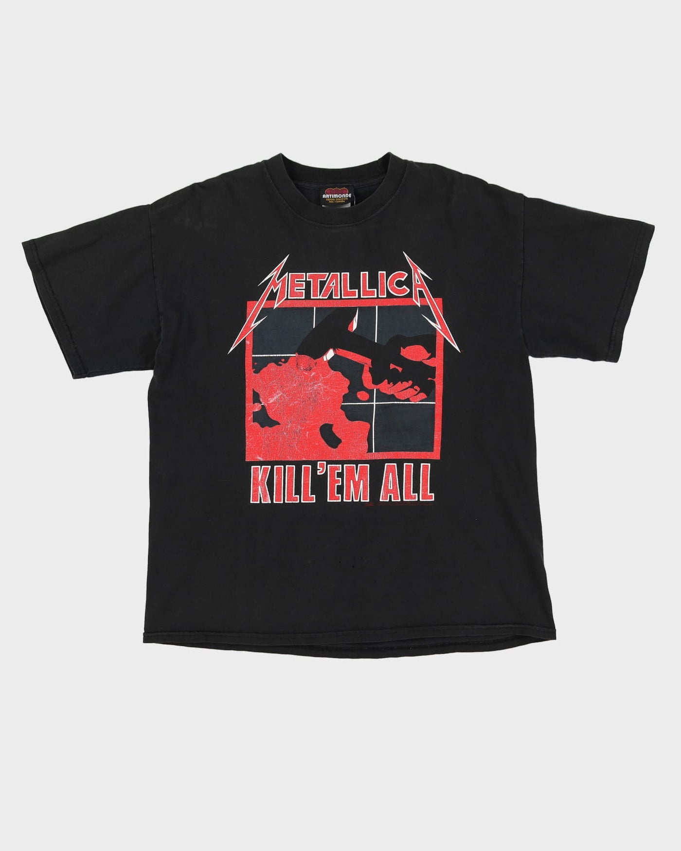 Thrashed 2003 Metallica Kill 'Em All Double Sided Graphic Band T-Shirt - L