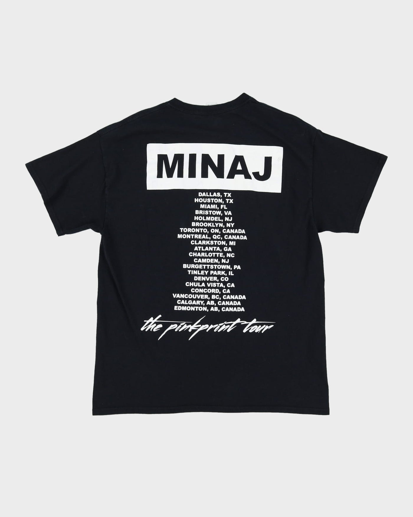 2015 Nikki Minaj The Pink Print Tour Band T-Shirt - L