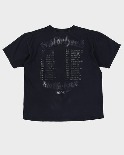 2008 Motorhead Motorizer Black Tour Band T-Shirt - XL