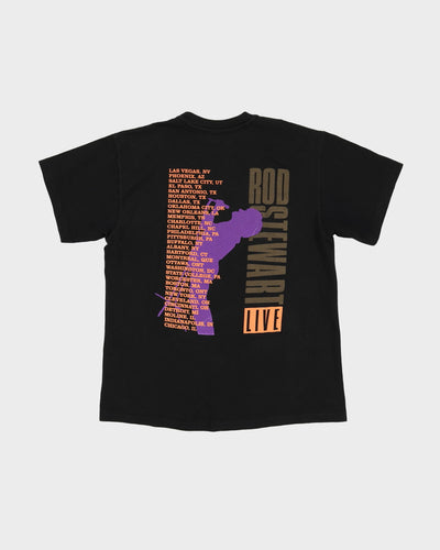 1995 Rod Stewart Tour Black Single Stitch Graphic Band T-Shirt - M