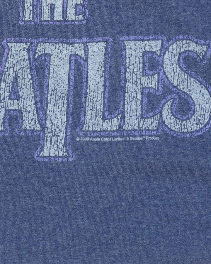 2003 The Beatles Blue Graphic Band T-Shirt - L
