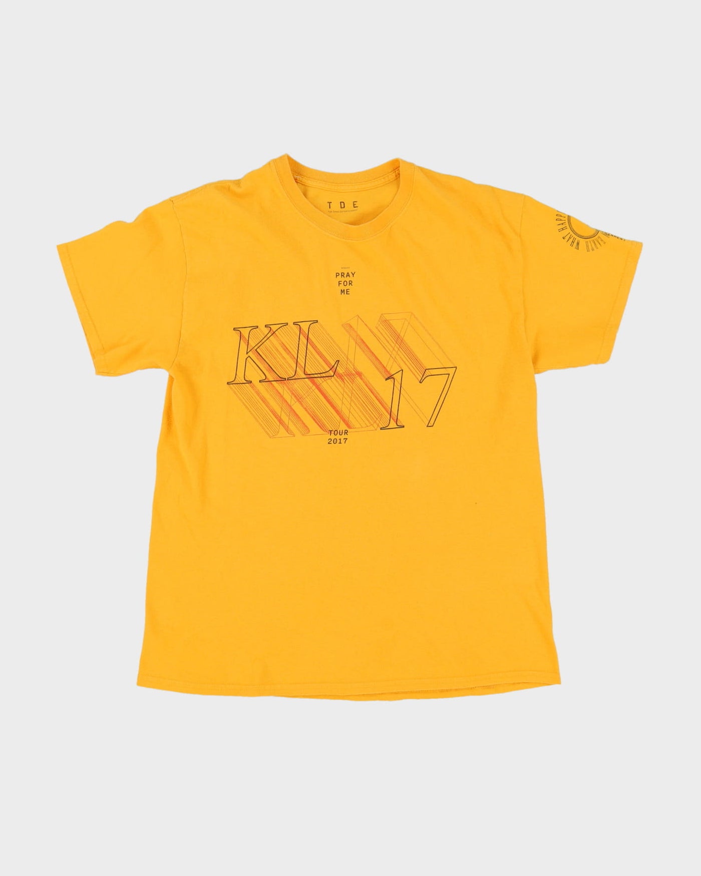 2017 TDE Kendrick Lamar Damn US Tour Yellow Graphic Band T-Shirt - L