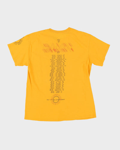 2017 TDE Kendrick Lamar Damn US Tour Yellow Graphic Band T-Shirt - L