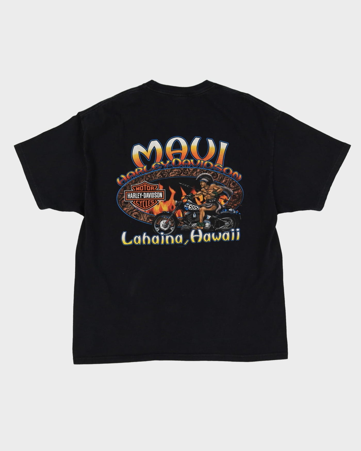 Harley Davidson Black Hawaii Graphic T-Shirt - L / XL
