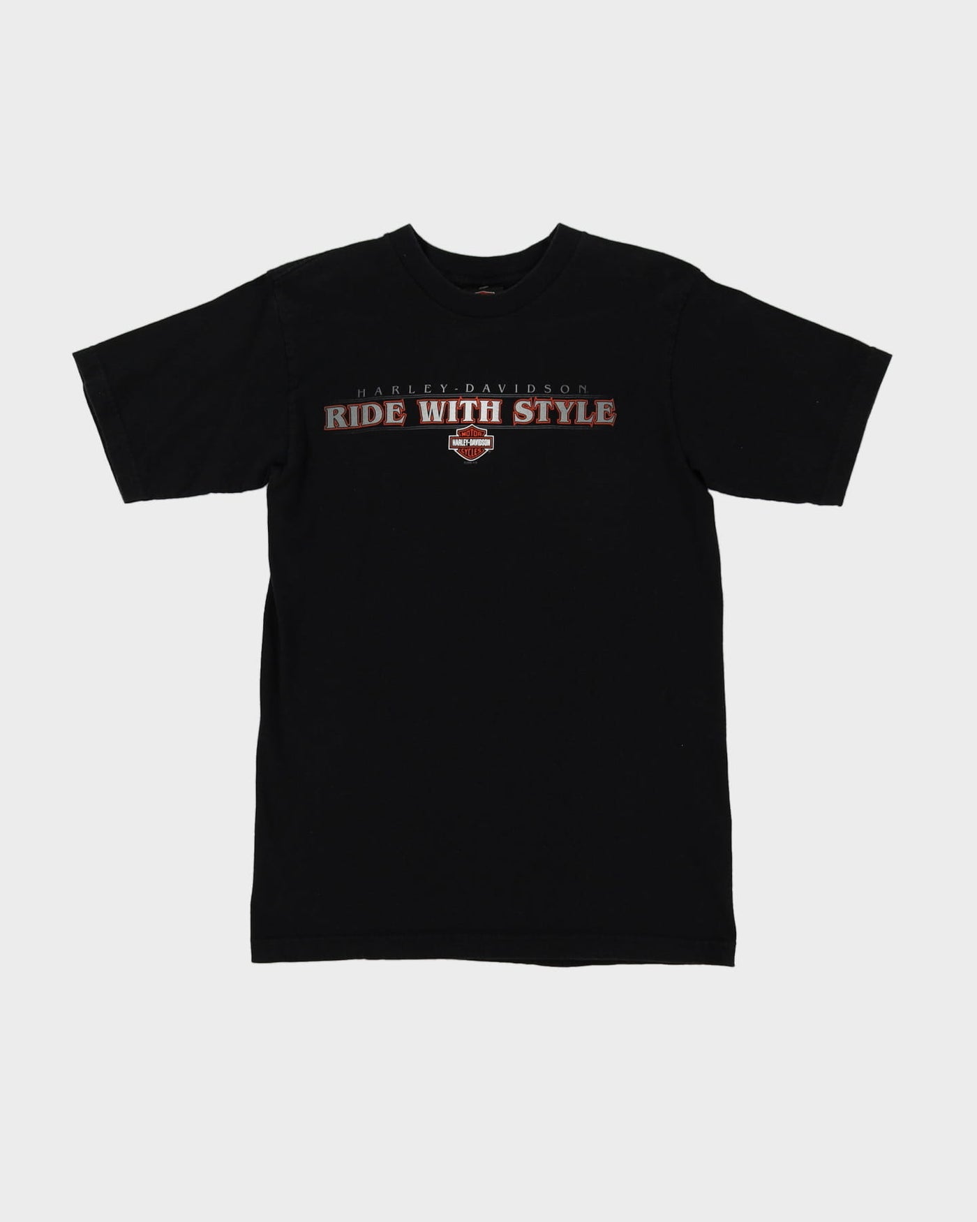 2008 Harley Davidson Black Ride With Style Graphic T-Shirt - S