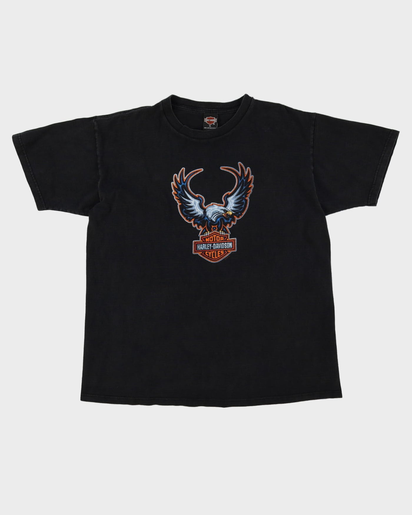 1996 Harley Davidson Black Flying Eagle Graphic T-Shirt - XL