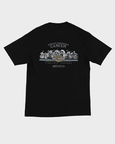 2016 Harley Davidson Black Cancun Timeless Legends Graphic T-Shirt - L