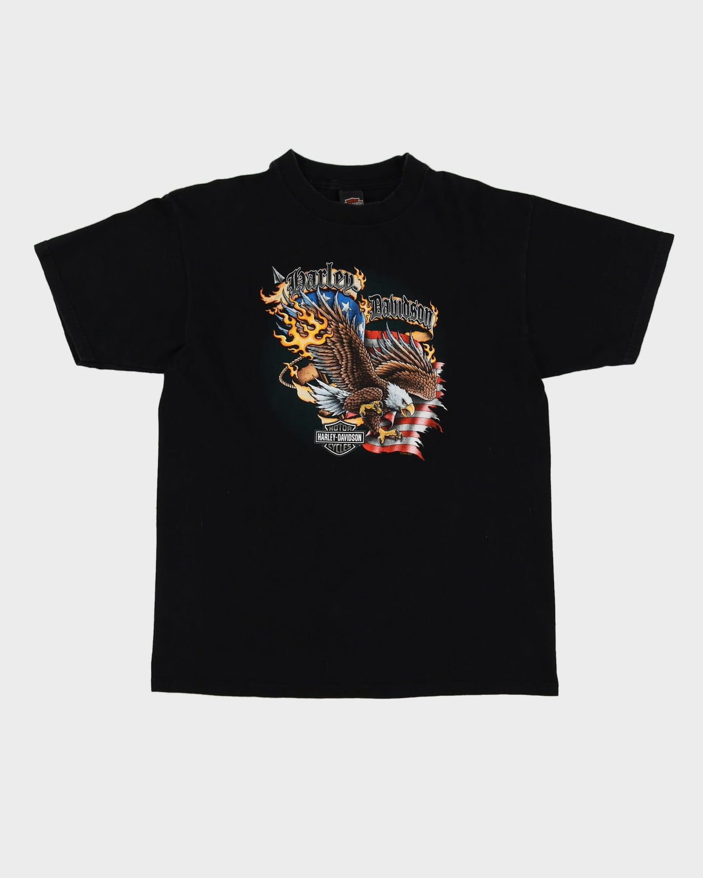1998 Harley Davidson Black Flying Eagle Graphic T-Shirt - L