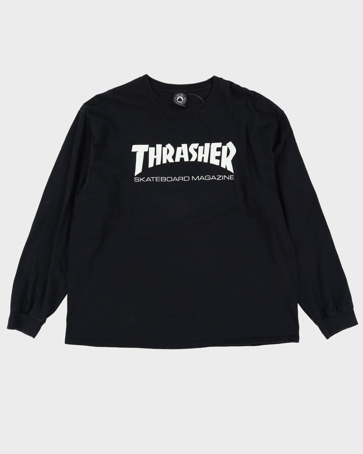Thrasher Basic Logo Black Long Sleeve Graphic T-Shirt - XL