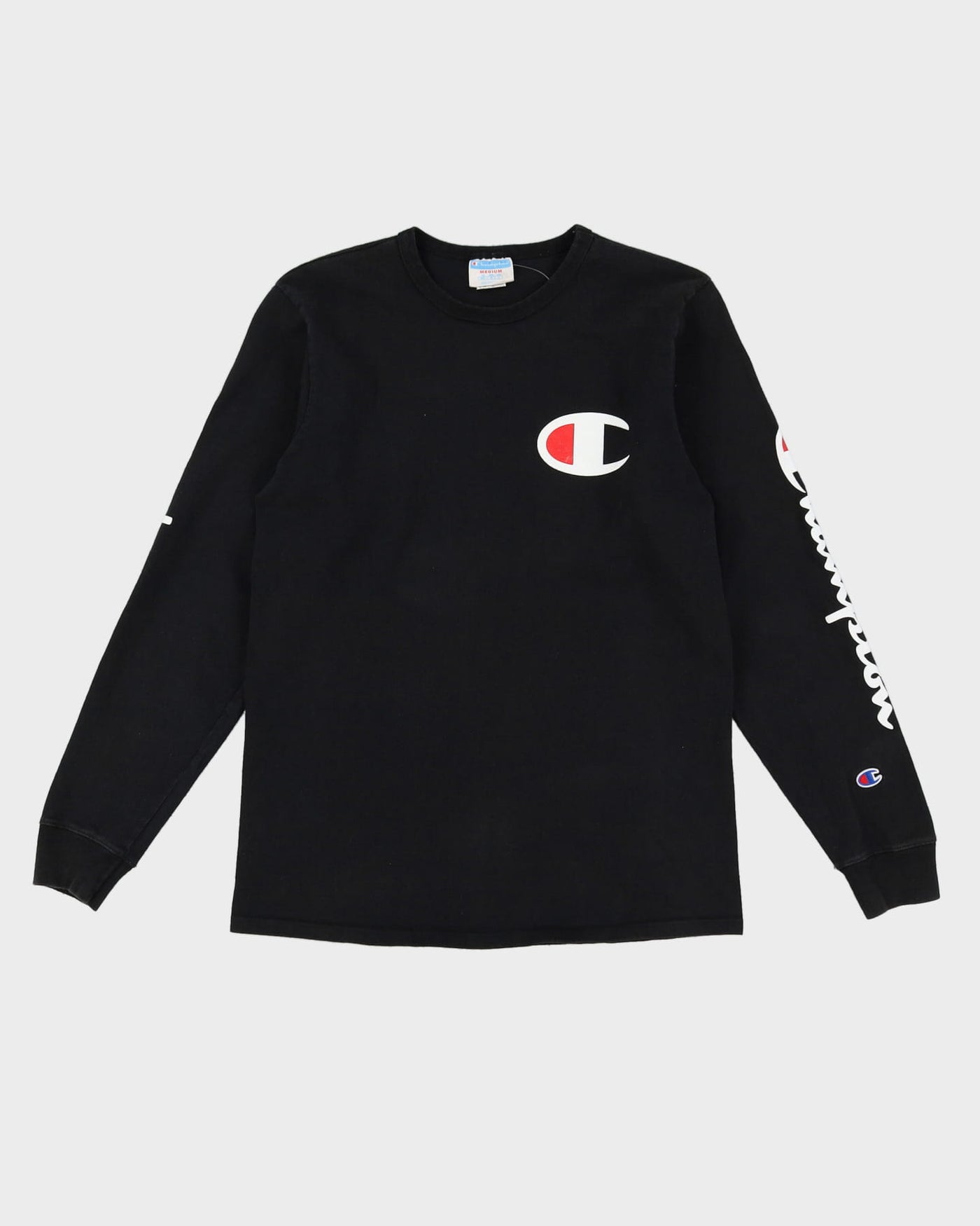 Champion Black Long Sleeve T-Shirt - M
