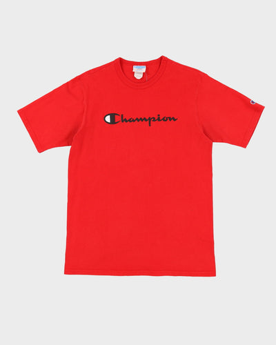 Champion Red Basic Logo Sleeve T-Shirt - L
