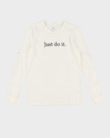 Nike 'Just Do It' White Long Sleeve T-Shirt - M