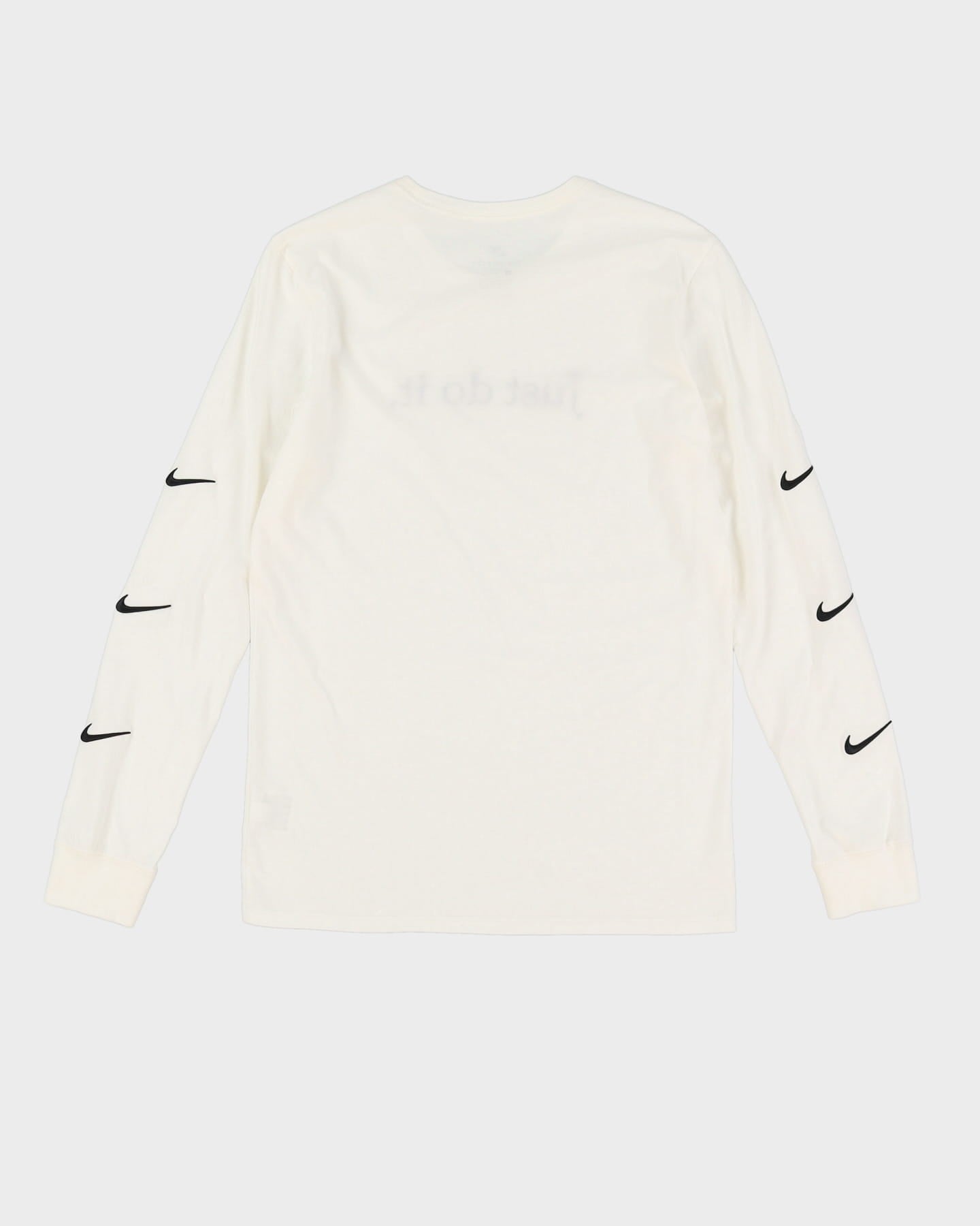Nike 'Just Do It' White Long Sleeve T-Shirt - M
