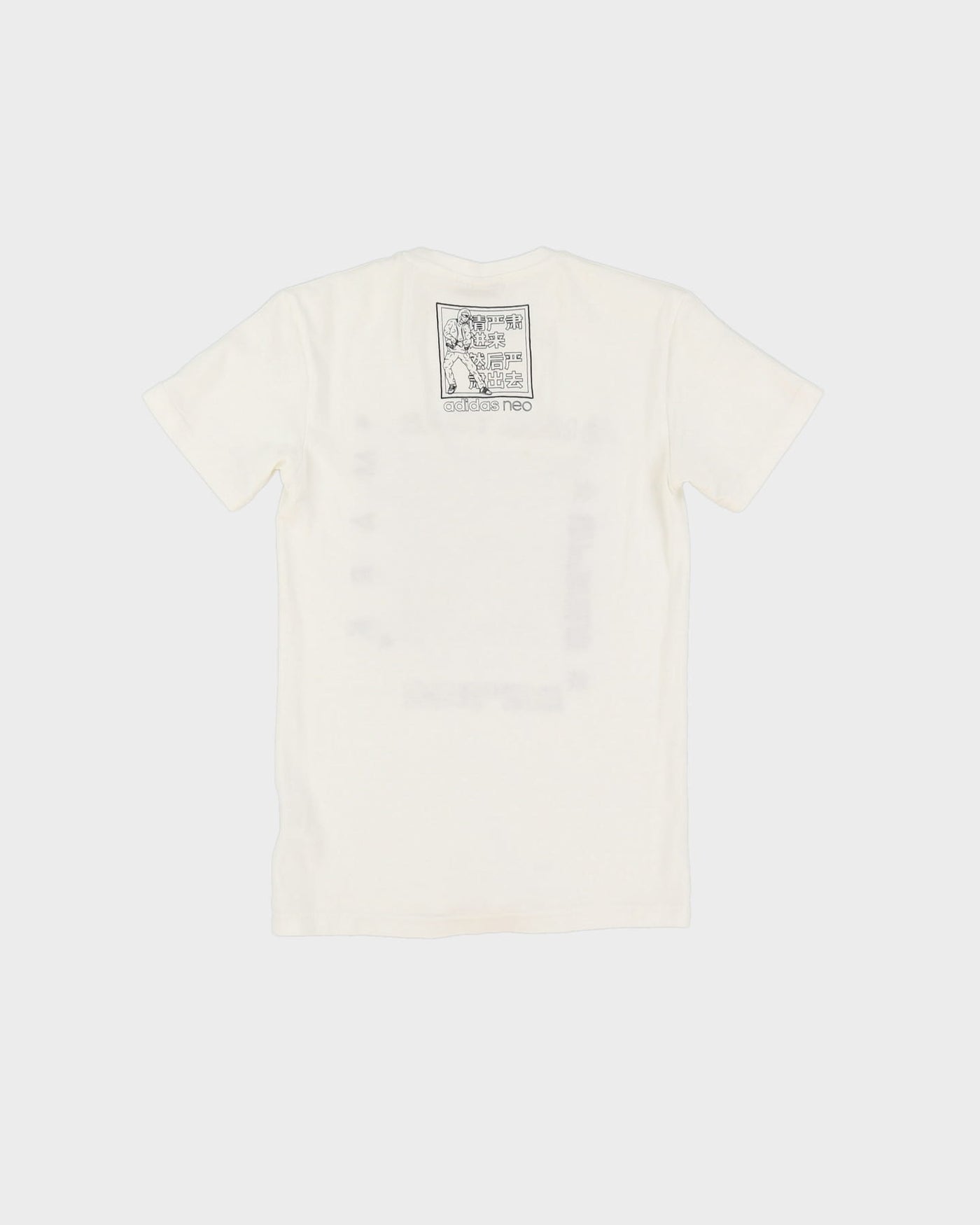 Adidas Neo White Graphic T-Shirt - XXS